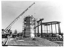 Roller coaster construction at Great America