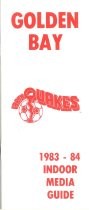 Golden Bay Earthquakes 1983-84 Indoor Media Guide