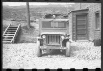 Front view of Army utility vehicle