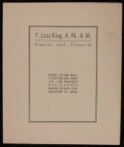 F. Loui King, A.M., B.M. Pianist and Theorist