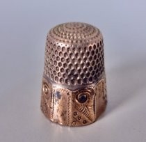 Ornate copper thimble