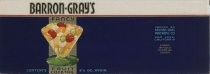 Barron-Gray's Fancy Fruit Cocktail can label