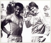 Millard Hampton and Caitlyn Jenner with Olympic medals