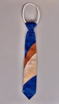 Striped suede necktie