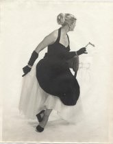 Steffi Abbott models an evening dress