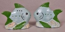 Blue fish salt & pepper shakers