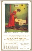 Advertising postcard for Maynards' School Supplies, San Jose