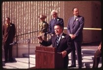 Man giving speech at podium