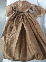 Brown taffeta dress