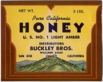 Pure California Honey U.S. No. 1 Light Amber product label