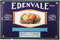 Edenvale Brand, J. C. Ainsley Packing Co., Peaches