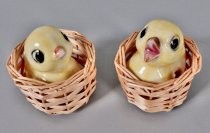 Chicks in baskets salt & pepper shakers