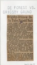 Grigsby-Grunow Co. In Tube Patent Suit