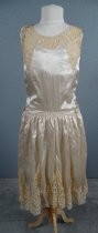 1920s satin wedding dress