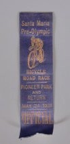 Santa Maria Pre-Olympic Bicycle Road Race Official's ribbon