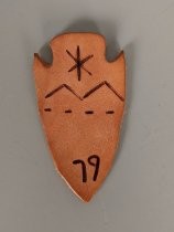 Camp Fire Girls leather arrowhead