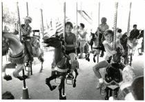 Children on carousel at Great America