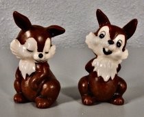 Brown rabbits salt & pepper shakers