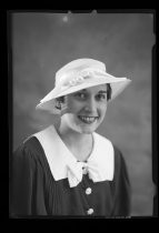 Portrait of unidentified woman in hat, c. 1940