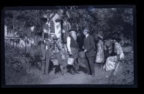 Joaquin Miller with group at ranch