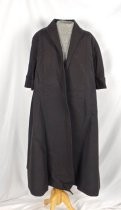 Black faille coat