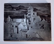 Winchester House linoleum block