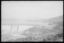 Shasta Dam with nearby roads