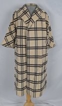 Plaid cashmere coat