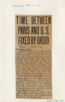 Time Between Paris and U.S. Fixed by Radio