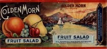 Golden Morn Brand Fruit Salad label