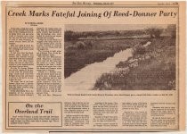 Creek marks fateful joining of Reed-Donner party