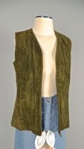 Green leather vest