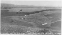 Glider aloft over rolling hills, Evergreen Valley