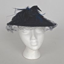 Navy blue felt hat