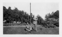 Gladys Budde and Mr. Lison, Brussels, 1949