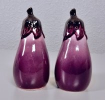 Eggplants salt & pepper shakers