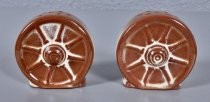 Wagon wheel salt & pepper shakers