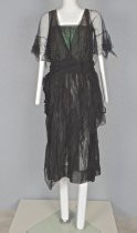 Black chiffon dress