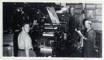 "Glenn working on the Mercury fly 1940"