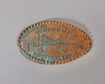 Golden Gate Bridge flattened penny