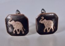 Elephant design cuff links