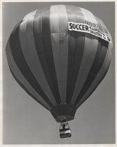 Hot air balloon at Oakland Coliseum