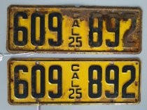 Set of California license plates 609892