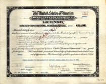 Thornberg Papers: Commercial Radio Operator License