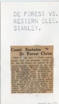 Court Sustains De Forest Claim