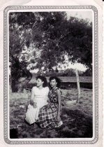 Elvira and Beatrice at farm in Floresville, Texas, 1947