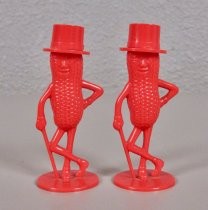 Red Mr. Peanut salt & pepper shakers