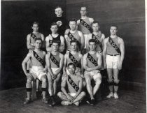 Visiting (SGC) basketball team portrait, Stanford University, ca. 1911