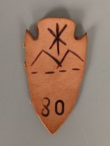 Camp Fire Girls leather arrowhead