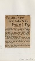 Farthest North' Radio Talks With Byrd at S. Pole